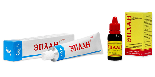Мазь ЭПЛАН крем и жидкий ЭПЛАН раствор - универсальный препарат для заживления повреждений кожи.