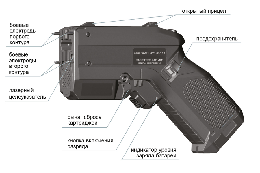 Дистанционно-контактное электрошоковое устройство ФАНТОМ 2.0 